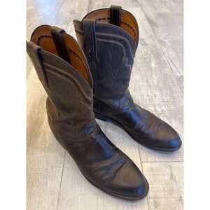 Lucchese 1883 Mens Brown Leather Western Cowboy Boots T0122C2 Size 11 D‎ USA